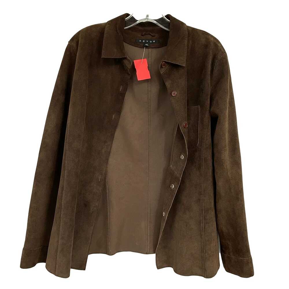 Revue Brown Leather Shacket | Women’s Size 12 Regular